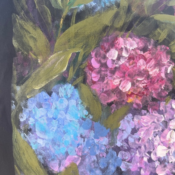 Handpainted eco friendly shoppers tote - Picture 4 of 7